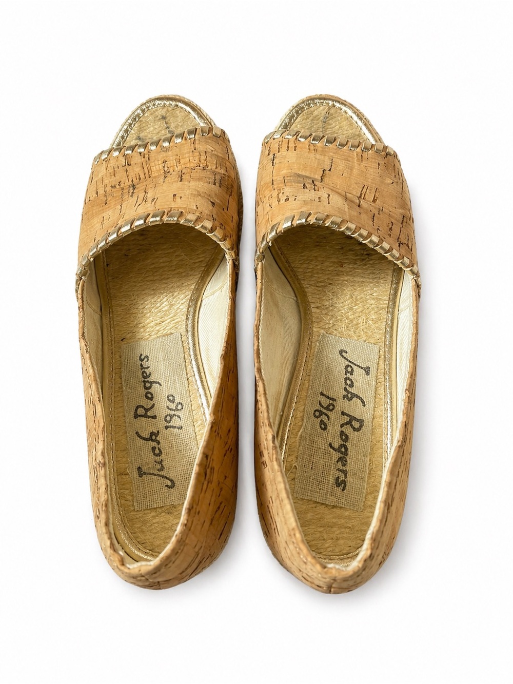 Jack Rogers Cork Slide Sandals with Gold Insole - Picture 3 of 4